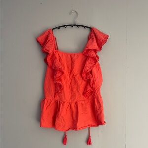 Sofia by Sofia Vergara Coral Ruffled Tank Top Size Medium
